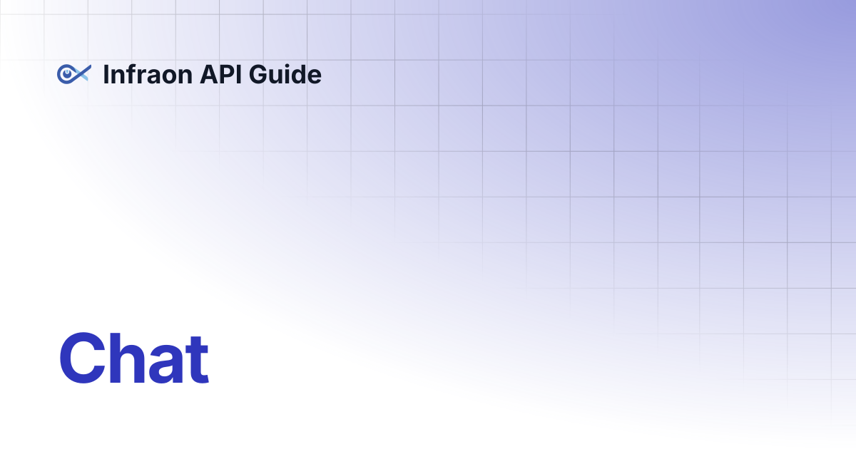 Chat | Infraon API Guide